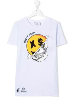 Philipp Plein Junior футболка с графичным принтом и логотипом