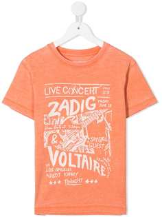 Zadig & Voltaire Kids футболка Kita с принтом