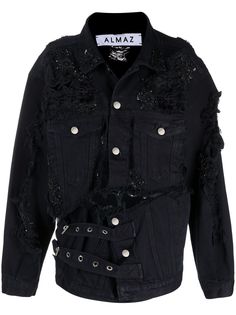Almaz джинсовая куртка с декором из бисера