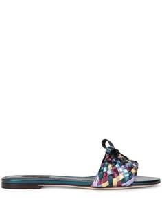 Dolce & Gabbana мюли с эффектом металлик