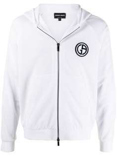 Giorgio Armani сетчатое худи на молнии