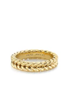 Anita Ko 18K yellow gold braided ring