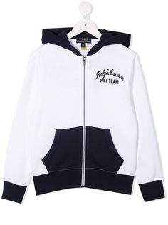 Ralph Lauren Kids худи на молнии с вышитым логотипом