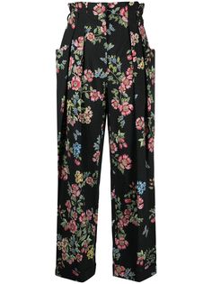 Vivetta брюки с завышенной талией и цветочным принтом