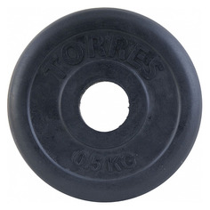 Диск Torres PL506105 для гантели обрезин. 0.5кг черный
