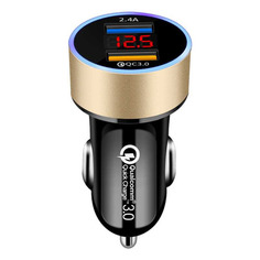 Автомобильное зарядное устройство WIIIX UCC-4-2-01-44, 2xUSB, 2.1A, черный/золотой