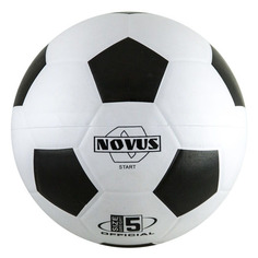 Мяч футбольный Novus Start, для твердых покрытий, 5-й размер, белый/черный [00-00002259]