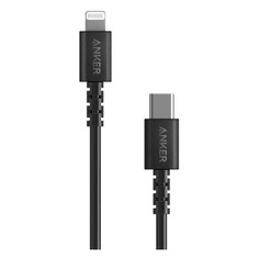 Кабель ANKER PowerLine Select, Lightning (m) - USB Type-C (m), 0.9м, в оплетке, черный [a8612g11]