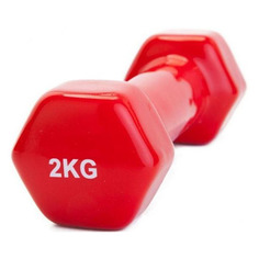 Гантель Bradex SF 0161 1гант. 2кг обрезин. красный