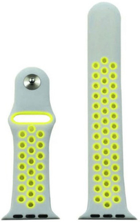 Ремешок EVA для Apple Watch 42/44 mm, серый/желтый (AWA012WY)