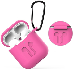 Чехол EVA 1/2 с карабином для AirPods Fuchsia (CBAP01FC)