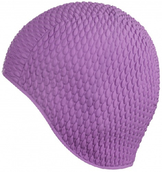 Шапочка для плавания INDIGO Bubble, женская, фиолетовая (IN079)