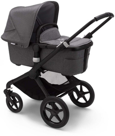 Коляска 2 в 1 BUGABOO Fox 2 Black/Grey Melange-Grey Melange complete (230122GM02)