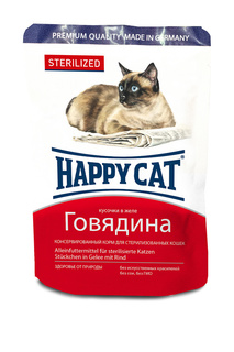 Паучи: говядина 0,1 кг 22 шт HAPPY CAT