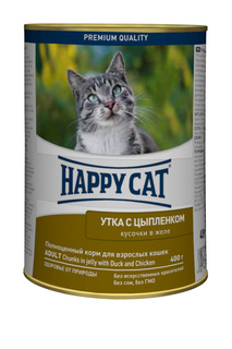 Консервы: утка,цыпленок 0,4 кг HAPPY CAT