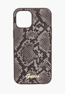 Чехол для iPhone Guess 12 Pro Max (6.7), PU Python Metal logo Black