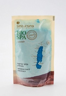 Соль для ванн Sea of Spa SEA of SPA Натуральная ароматическая цветная соль Мертвого моря с ароматом лаванды, 500 г