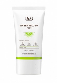 Крем солнцезащитный Dr.G для лица для чувствительной кожи GREEN MILD UP SUN+ SPF50+ PA++++", 50 мл