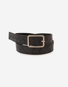 Чёрный ремень из экокожи мужской Gloria Jeans