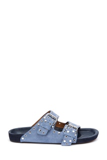 Голубые замшевые пантолеты Isabel Marant