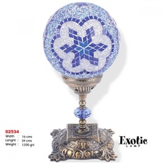 Лампа настольная Exotic мозайка 02534 синяя