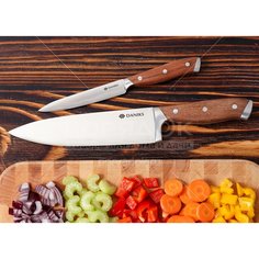 Набор ножей стальных Daniks Wood 160939(2), 2 предмета