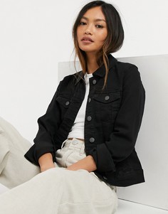 Черная джинсовая куртка Vero Moda-Белый