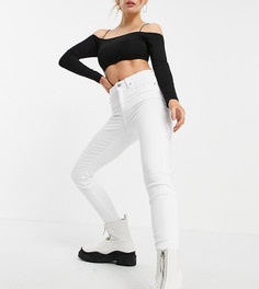 Белые джинсы скинни с завышенной талией ASOS DESIGN Petite ridley-Белый