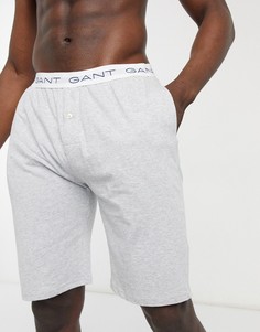Серые шорты для дома с логотипом на поясе Gant-Серый