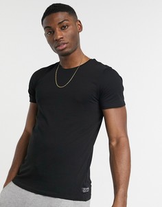 Черная базовая футболка Tom tailor-Черный цвет
