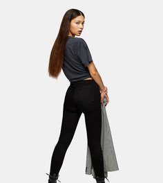 Черные зауженные джинсы Topshop Tall Jamie-Черный цвет