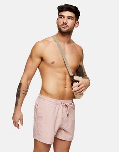 Розовые шорты для плавания Topman Considered-Розовый цвет