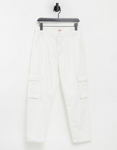 Светло-бежевые свободные брюки карго Levis-Белый