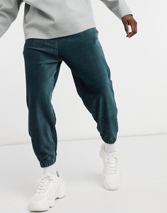 Велюровые джоггеры в стиле oversized от комплекта ASOS DESIGN-Зеленый цвет