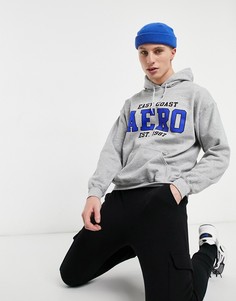 Худи с принтом "aero east coast" Aeropostale-Серый