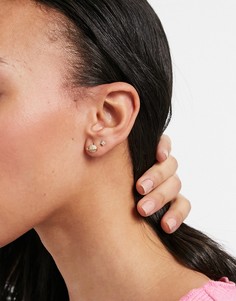 Золотистые серьги-гвоздики в виде планеты Z for Accessorize-Золотистый