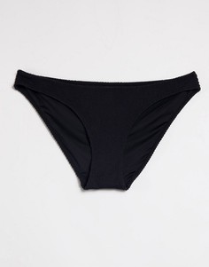 Черные трусы бикини из фактурной ткани Weekday Sunny-Черный цвет