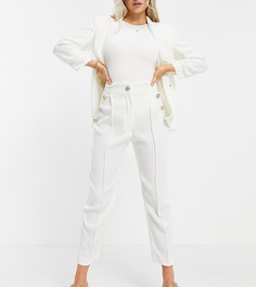Белые брюки-галифе с пуговицами спереди от комплекта River Island Petite-Белый
