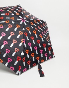 Зонт с принтом губной помады Lulu Guinness-Многоцветный