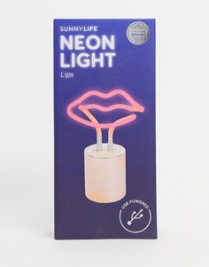 Неоновый светильник в форме губ с разъемом USB Sunnylife-Розовый цвет