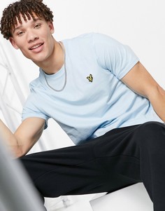 Голубая футболка с логотипом Lyle & Scott-Голубой