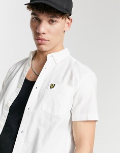 Белая оксфордская рубашка с короткими рукавами Lyle & Scott-Белый