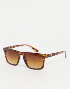 Солнцезащитные очки в черепаховой квадратной оправе Madein-Коричневый цвет Madein.