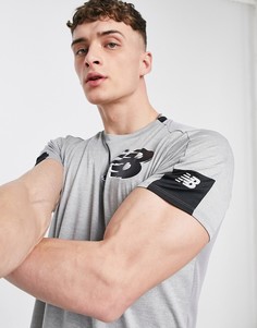 Серая футболка с логотипом New Balance Running-Серый