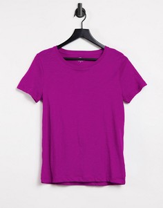 Фиолетовая винтажная футболка из хлопка с круглым вырезом J. Crew-Фиолетовый цвет