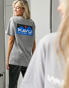 Серая футболка с принтом на спине Kavu Klear-Серый