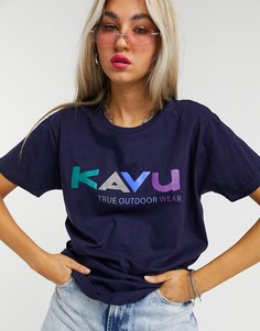 Темно-синяя футболка Kavu Multi – эксклюзивно для ASOS-Темно-синий