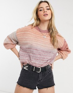 Розовый свитер в полоску с круглым вырезом Cotton:On