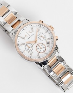 Женские часы-браслет с комбинированной металлической отделкой Armani Exchange AX4331-Золотистый