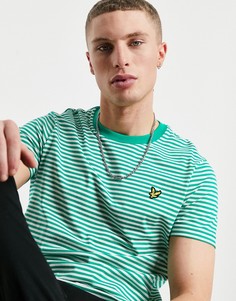 Футболка в 2-хцветную полоску Lyle & Scott-Голубой